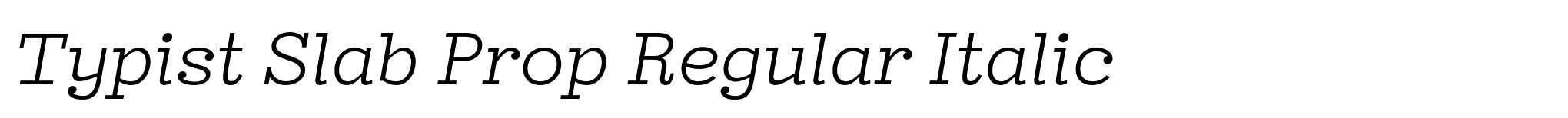 Typist Slab Prop Regular Italic image